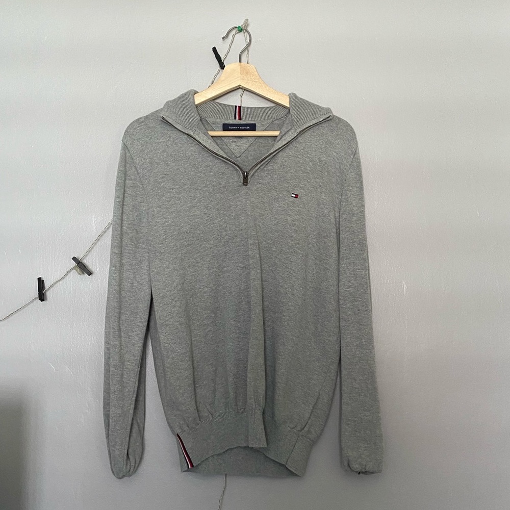 Tommy Hilfiger grey quarter zip